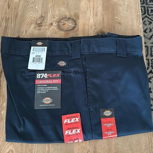 Dickies Men's 874 Flex Work Pant Black NEW with tag Navy Original Fit - Picture 2 of 4